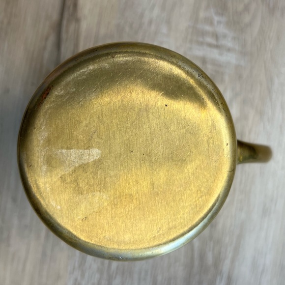 vintage brass Aztec calendar mug - Picture 8 of 11